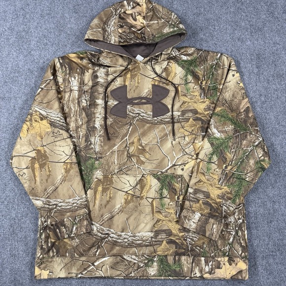 Under Armour Other - Under Armour Camo Hoodie Mens 2XL Realtree Storm Hunting Outdoors